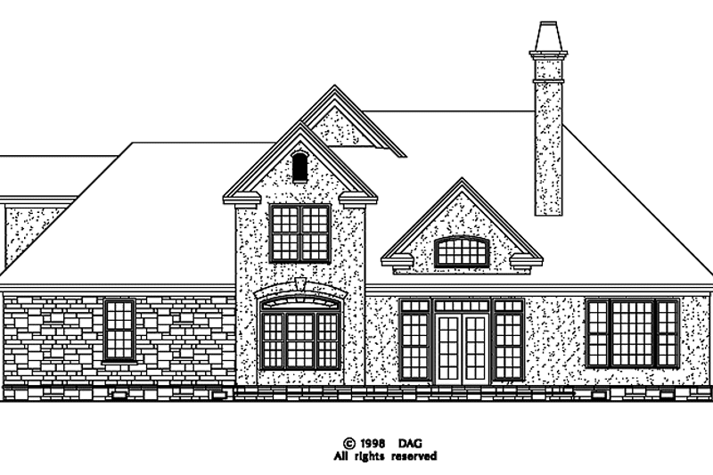 Home Plan - Exterior - Rear Elevation for Country House Plan #929-311 - 3 bed, 2.5 bath