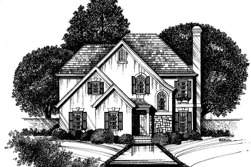Dream House Plan - Country Exterior - Front Elevation Plan #429-83