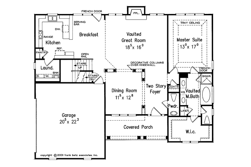 Dream House Plan - Floor Plan - Main Floor for Colonial House Plan #927-606 - 3 bed, 2.5 bath