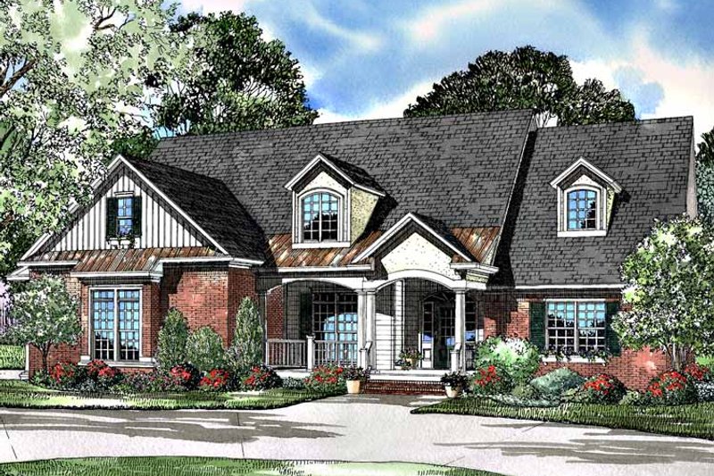 Home Plan - Exterior - Front Elevation 3 for Country House Plan #17-3097 - 5 bed, 4 bath