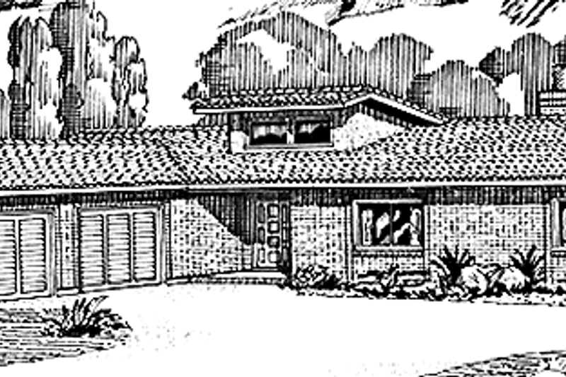 House Plan Design - Adobe / Southwestern Exterior - Front Elevation Plan #320-1352