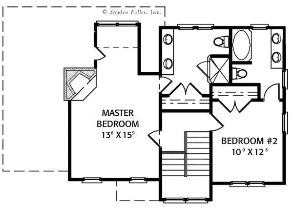 House Design - Tudor Floor Plan - Upper Floor Plan #429-319