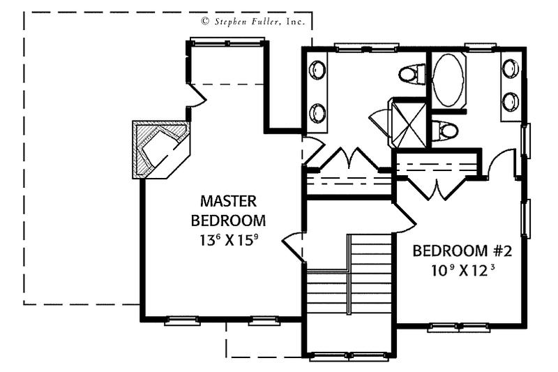 Home Plan - Floor Plan - Upper Floor for Tudor House Plan #429-319 - 2 bed, 2.5 bath