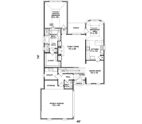 Southern Floor Plan - Main Floor Plan #81-247