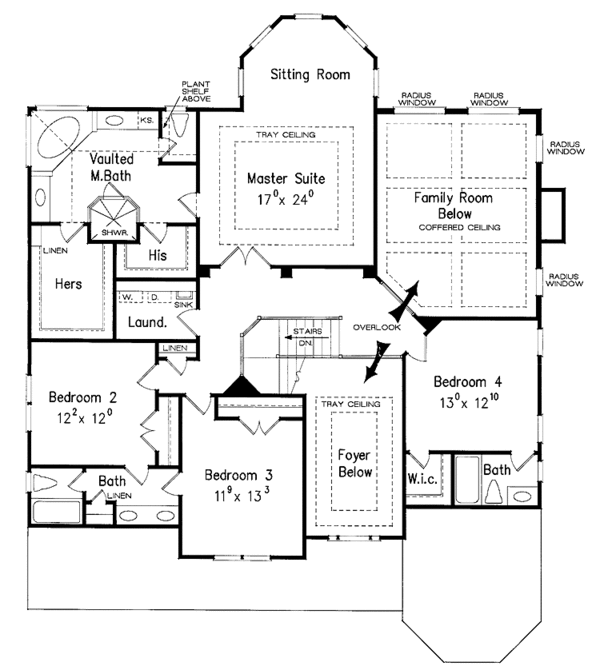 Country Floor Plan - Upper Floor Plan #927-789