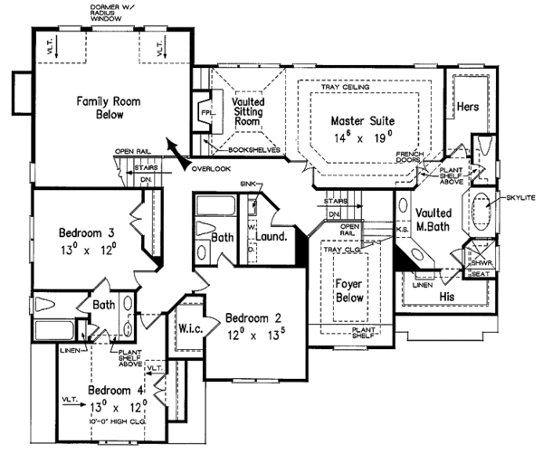 Architectural House Design - Mediterranean Floor Plan - Upper Floor Plan #927-152