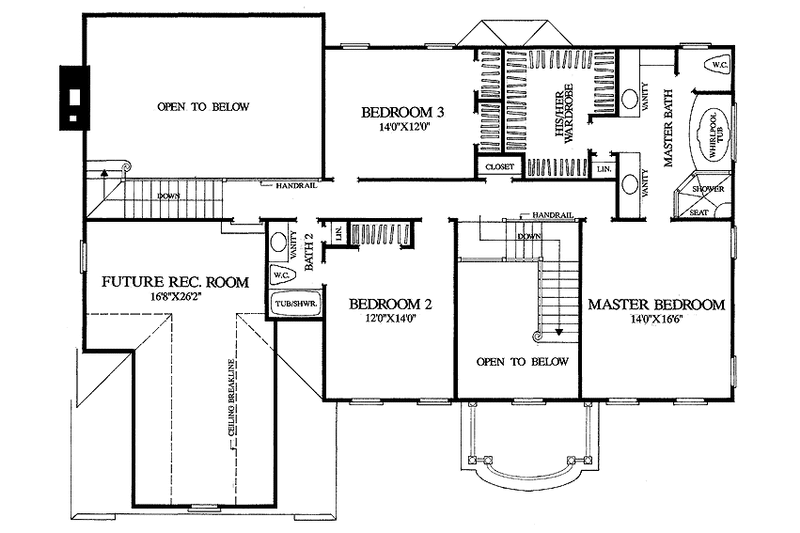 Home Plan - Floor Plan - Upper Floor for Classical House Plan #137-321 - 4 bed, 3 bath
