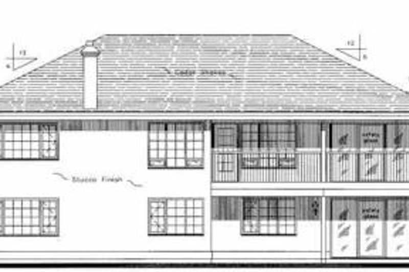 Dream House Plan - Exterior - Rear Elevation for European House Plan #18-9034 - 3 bed, 2 bath