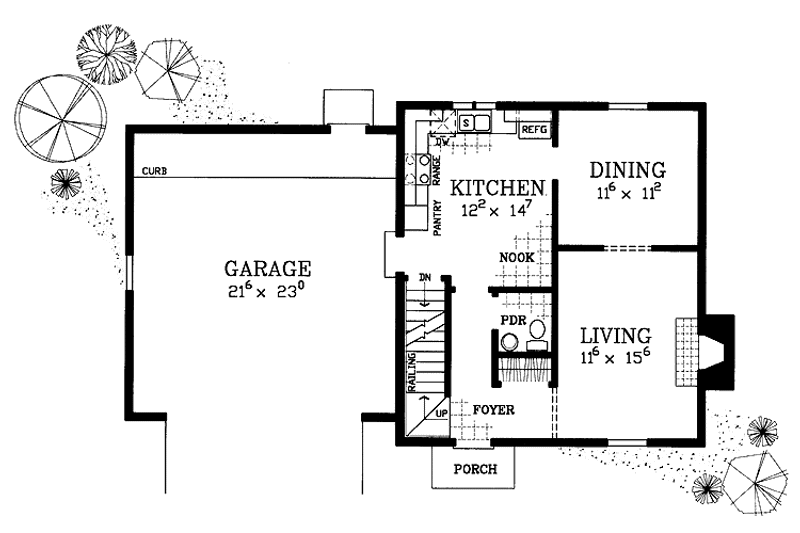 Dream House Plan - Floor Plan - Main Floor for Colonial House Plan #72-1087 - 3 bed, 2.5 bath