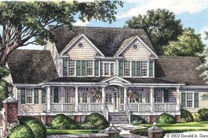 Exterior - Front Elevation 3 for Country House Plan #929-667 - 4 bed, 3.5 bath