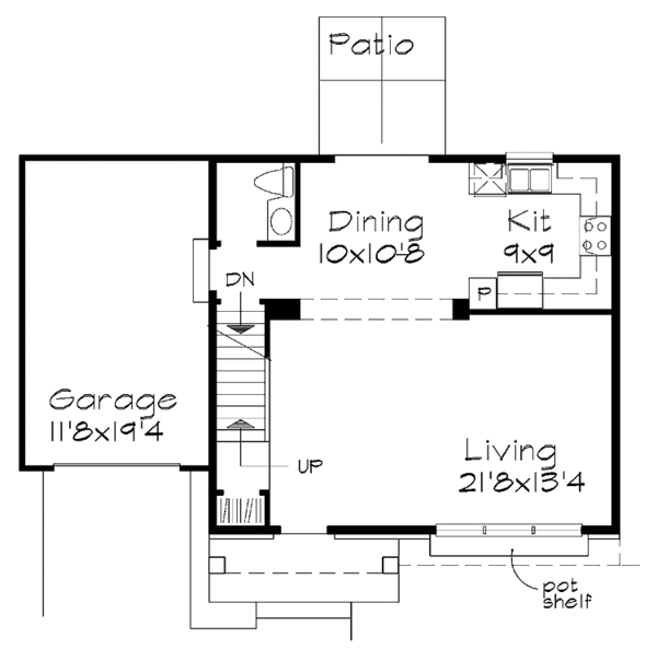Architectural House Design - Colonial Floor Plan - Main Floor Plan #320-757