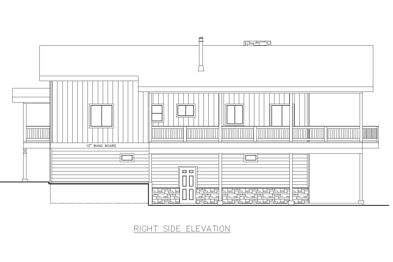House Design - Exterior - Other Elevation 1 for Cabin House Plan #117-1047 - 2 bed, 3 bath