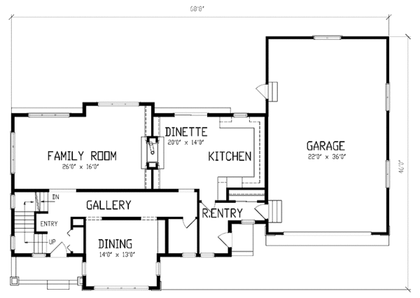 Home Plan - Mediterranean Floor Plan - Main Floor Plan #320-1464
