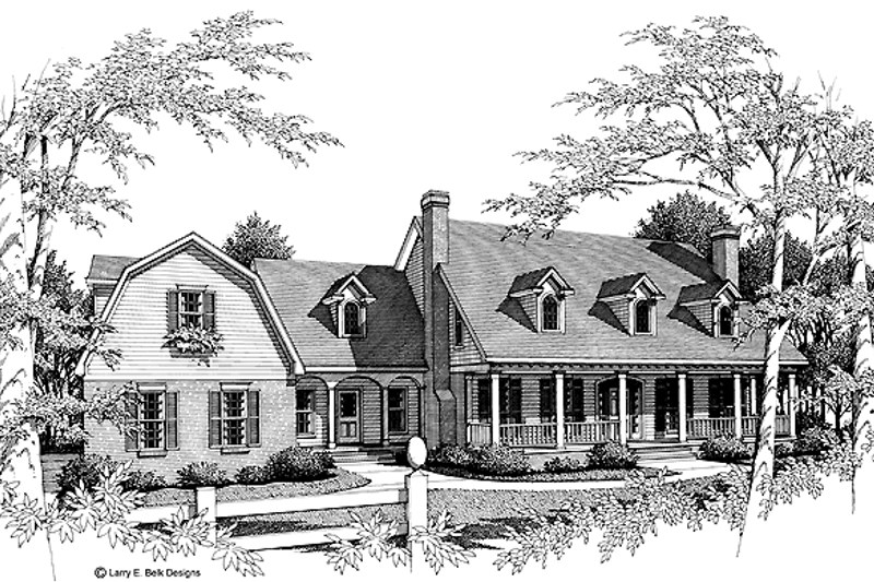 Architectural House Design - Country Exterior - Front Elevation Plan #952-112
