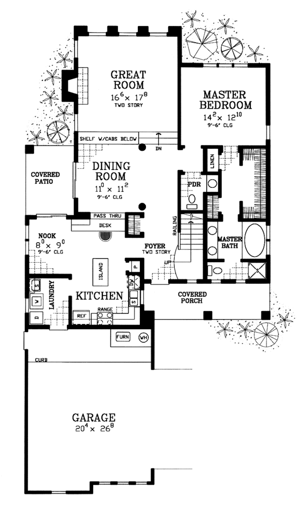 Dream House Plan - Mediterranean Floor Plan - Main Floor Plan #72-1119