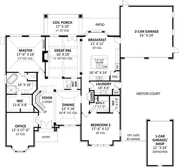 European Floor Plan - Main Floor Plan #119-439