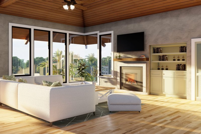 Dream House Plan - Interior - Family Room 4 for Southern House Plan #17-559 - 2 bed, 2.5 bath