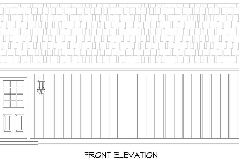 Architectural House Design - Exterior - Rear Elevation for Ranch House Plan #932-972 - 2 bed, 1 bath