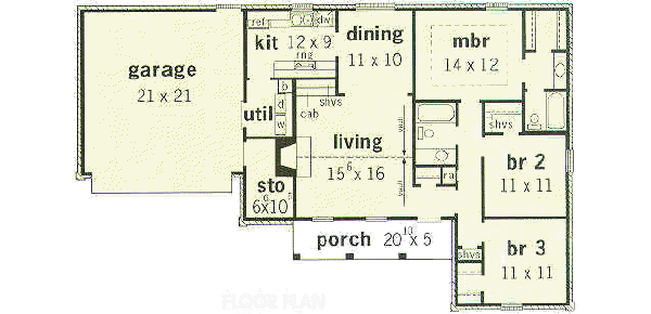 Traditional Floor Plan - Main Floor Plan #16-106