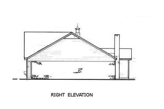 Exterior - Other Elevation for Ranch House Plan #45-190 - 3 bed, 2 bath