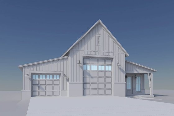 Exterior - Front Elevation 10 for Barndominium House Plan #430-443 - 1 bed, 1 bath