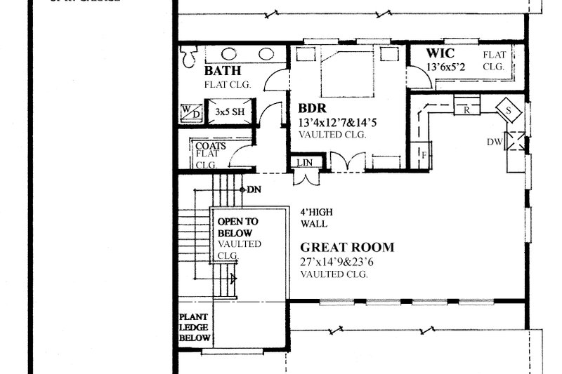 Home Plan - Exterior - Rear Elevation for Traditional House Plan #118-178 - 1 bed, 1.5 bath