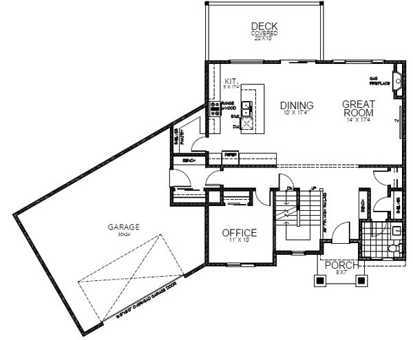 Farmhouse Floor Plan - Main Floor Plan #112-174