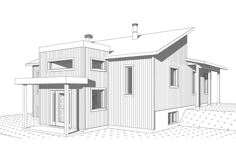House Plan Design - Right Side Elevation
