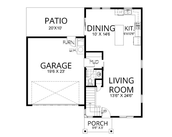 Home Plan - Farmhouse Floor Plan - Main Floor Plan #112-283