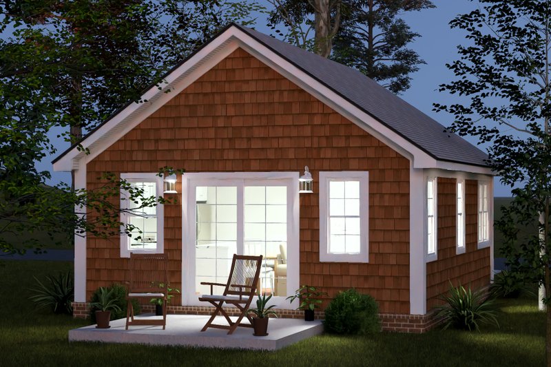 Dream House Plan - Exterior - Other Elevation 3 for Cottage House Plan #513-2443 - 1 bed, 1 bath