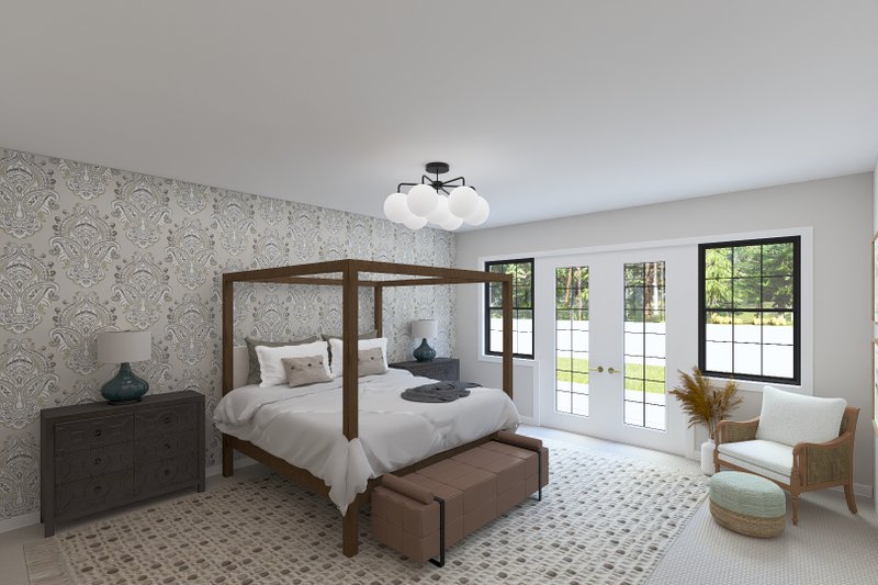 House Blueprint - Interior - Master Bedroom for Craftsman House Plan #1060-477 - 3 bed, 3.5 bath