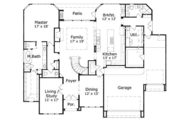 European Style House Plan - 5 Beds 4 Baths 3970 Sq/Ft Plan #411-180 