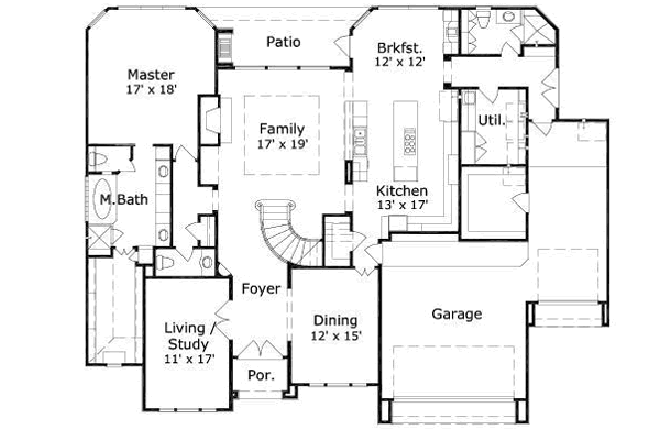 European Floor Plan - Main Floor Plan #411-180