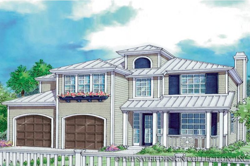 Dream House Plan - Prairie Exterior - Front Elevation Plan #930-93