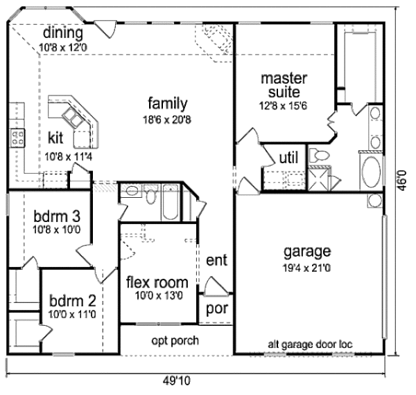 Home Plan - Country Floor Plan - Main Floor Plan #84-476