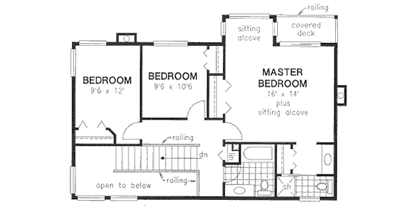 Architectural House Design - Traditional Floor Plan - Upper Floor Plan #18-9107