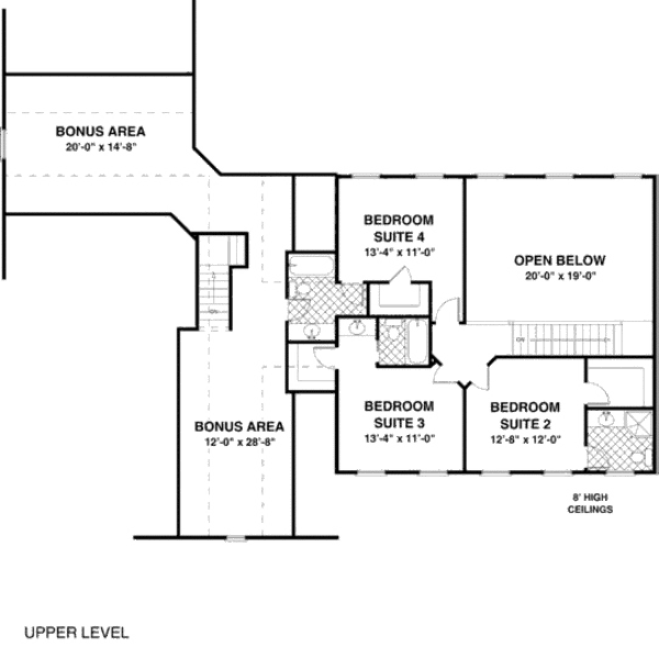 Architectural House Design - Craftsman Floor Plan - Upper Floor Plan #56-587