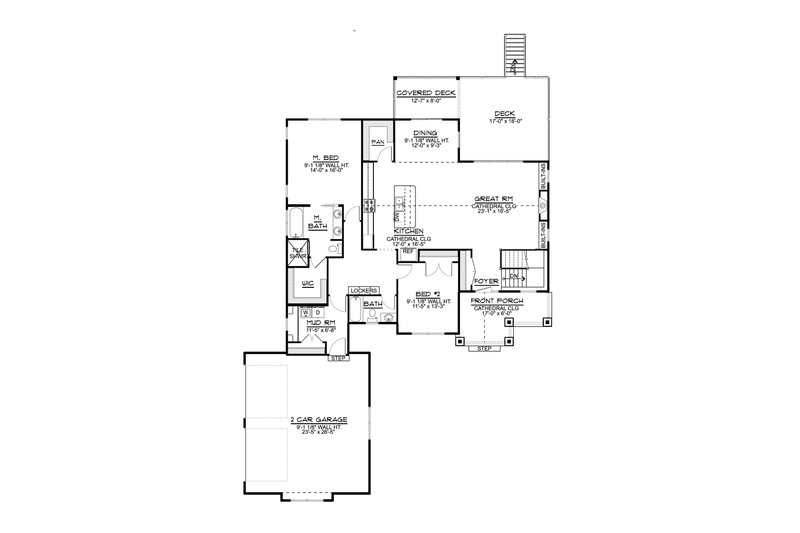 House Plan Design - Floor Plan - Main Floor for Craftsman House Plan #1064-342 - 3 bed, 3 bath