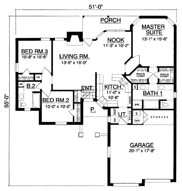 Traditional Floor Plan - Main Floor Plan #40-286