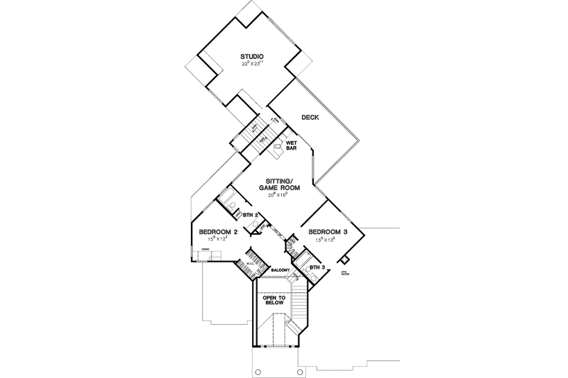 Dream House Plan - Floor Plan - Upper Floor for Mediterranean House Plan #472-316 - 3 bed, 3.5 bath