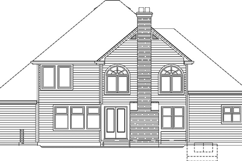 Home Plan - Exterior - Rear Elevation for Traditional House Plan #47-824 - 4 bed, 2.5 bath