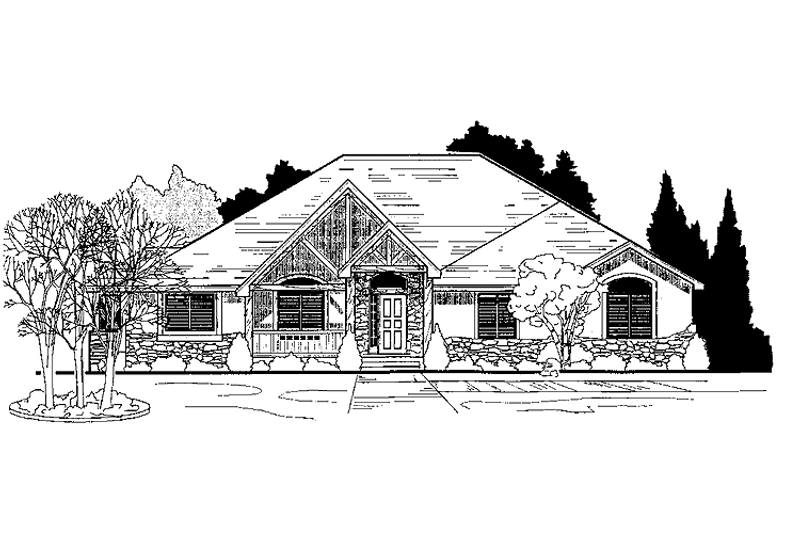 Home Plan - Country Exterior - Front Elevation Plan #308-282