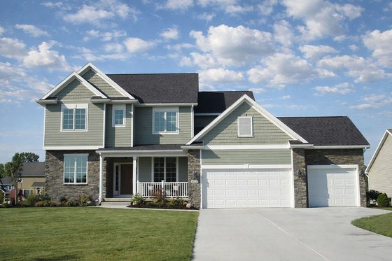 Exterior - Front Elevation 4 for Traditional House Plan #20-2090 - 4 bed, 2.5 bath