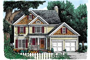 Country Exterior - Front Elevation Plan #927-820