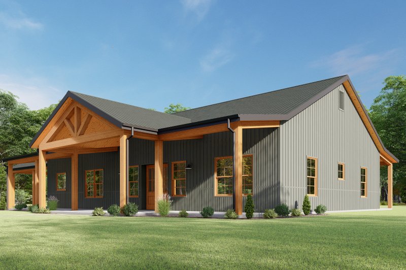 House Plan Design - Exterior - Other Elevation for Barndominium House Plan #1092-51 - 3 bed, 2.5 bath