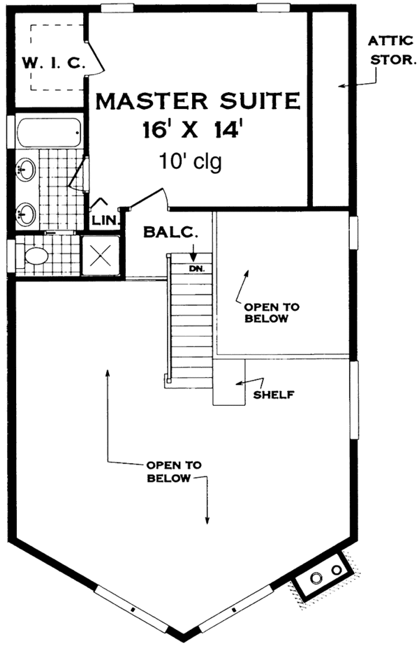 Architectural House Design - European Floor Plan - Upper Floor Plan #3-290