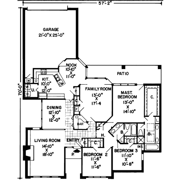 Floor Plan - Main Floor Plan #312-456