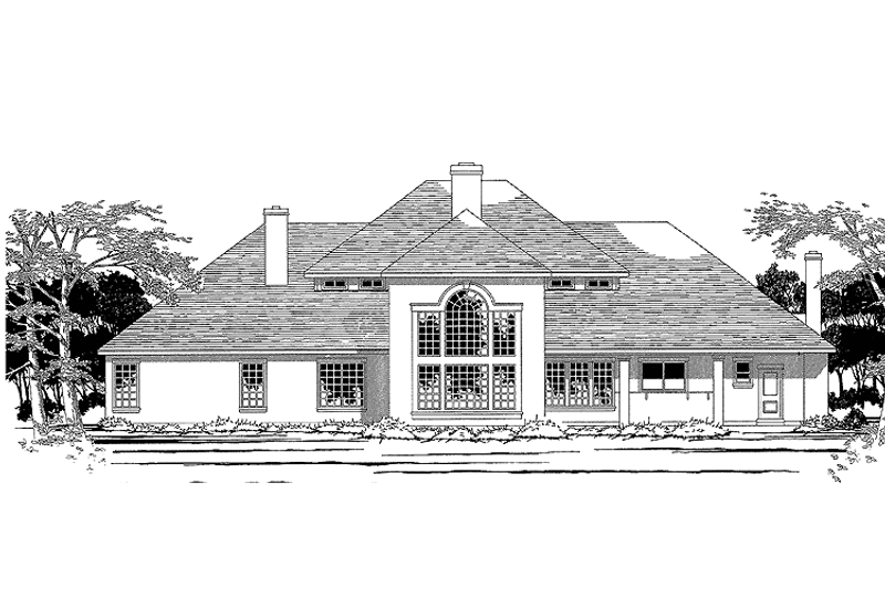 Dream House Plan - Exterior - Rear Elevation for Classical House Plan #472-211 - 4 bed, 4.5 bath