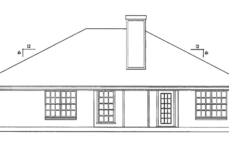 Dream House Plan - Exterior - Rear Elevation for Traditional House Plan #40-499 - 3 bed, 2 bath