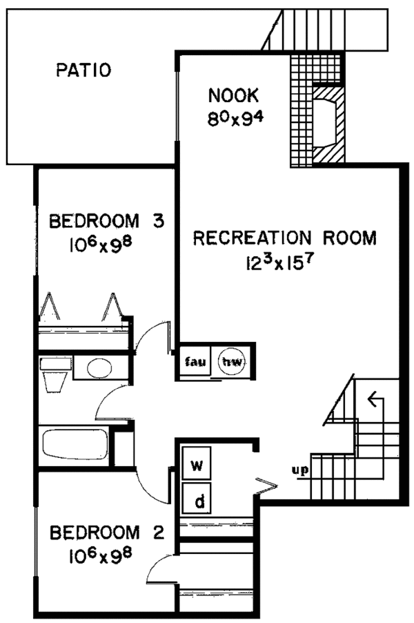 House Plan Design - Ranch Floor Plan - Upper Floor Plan #60-851